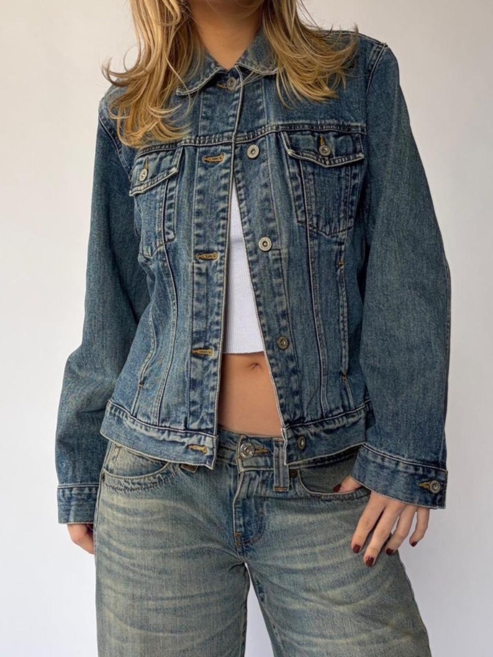 Vintage Trucker Jean Jacket Eddie Bauer Medium